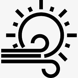 暖风图标，象征温暖与希望的视觉语言